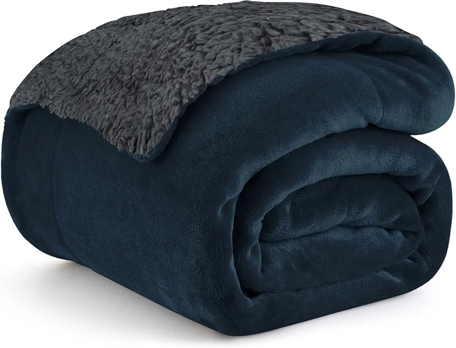 Cloth Fusion Fleece Sherpa Blanket for Winter Single Bed 400GSM,Soft Quilt Blanket for Comfort & Warmth